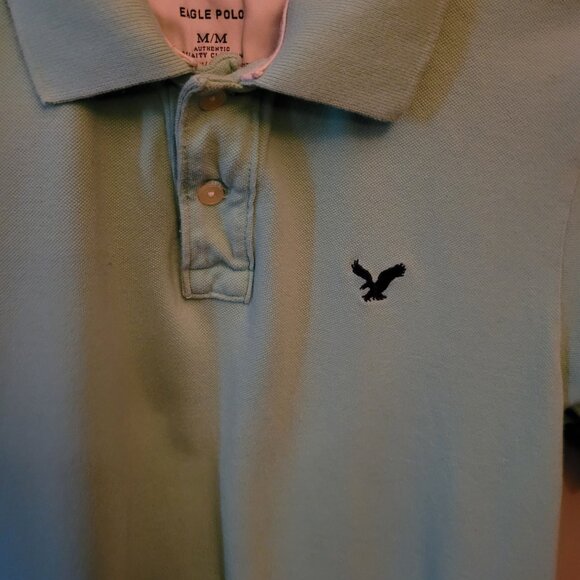 American Eagle Outfitters Light Green Polo Style Shirt Men's Size Medium - Picture 3 of 5